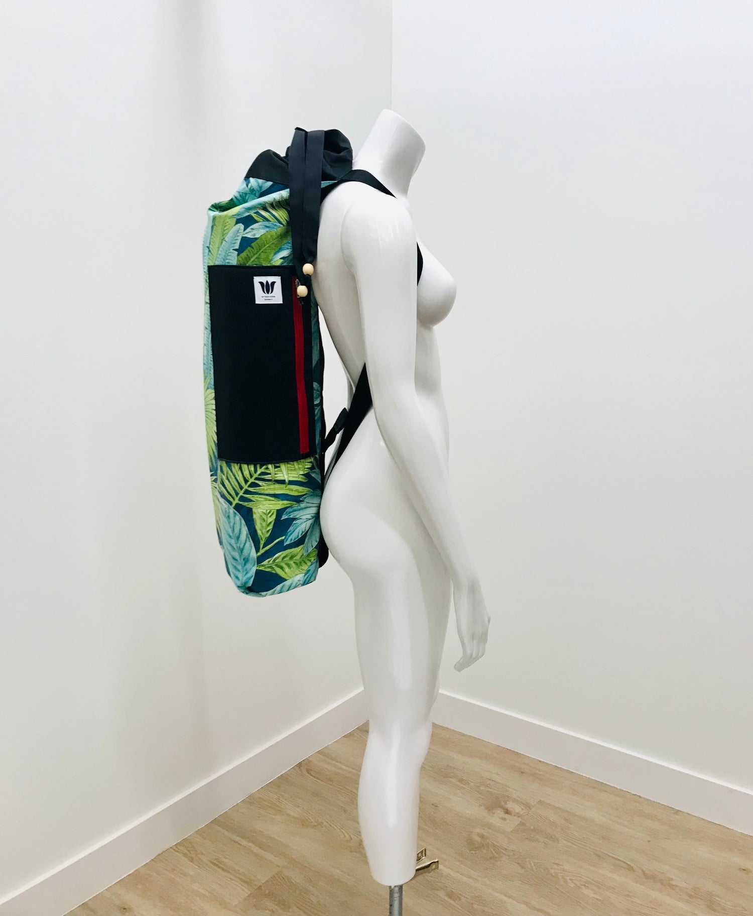 Vibrant and versatile yoga mat bags featuring dual strap for backpack use top and side loading convenience handcrafted by My Yoga Room Elements