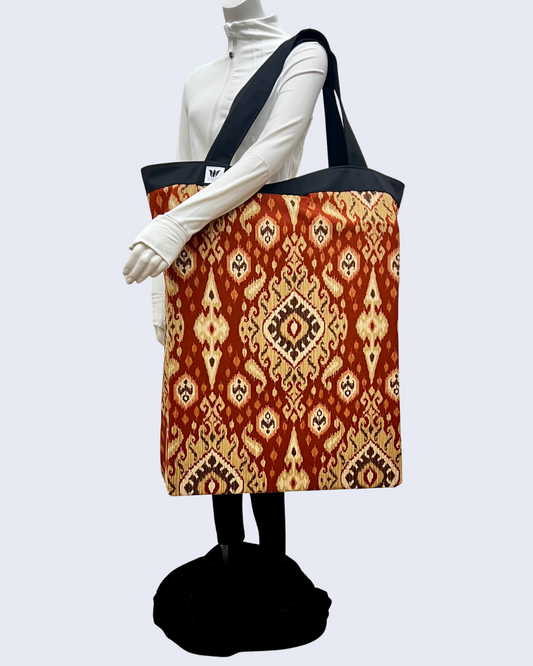 Yoga Tote | Red Ikat