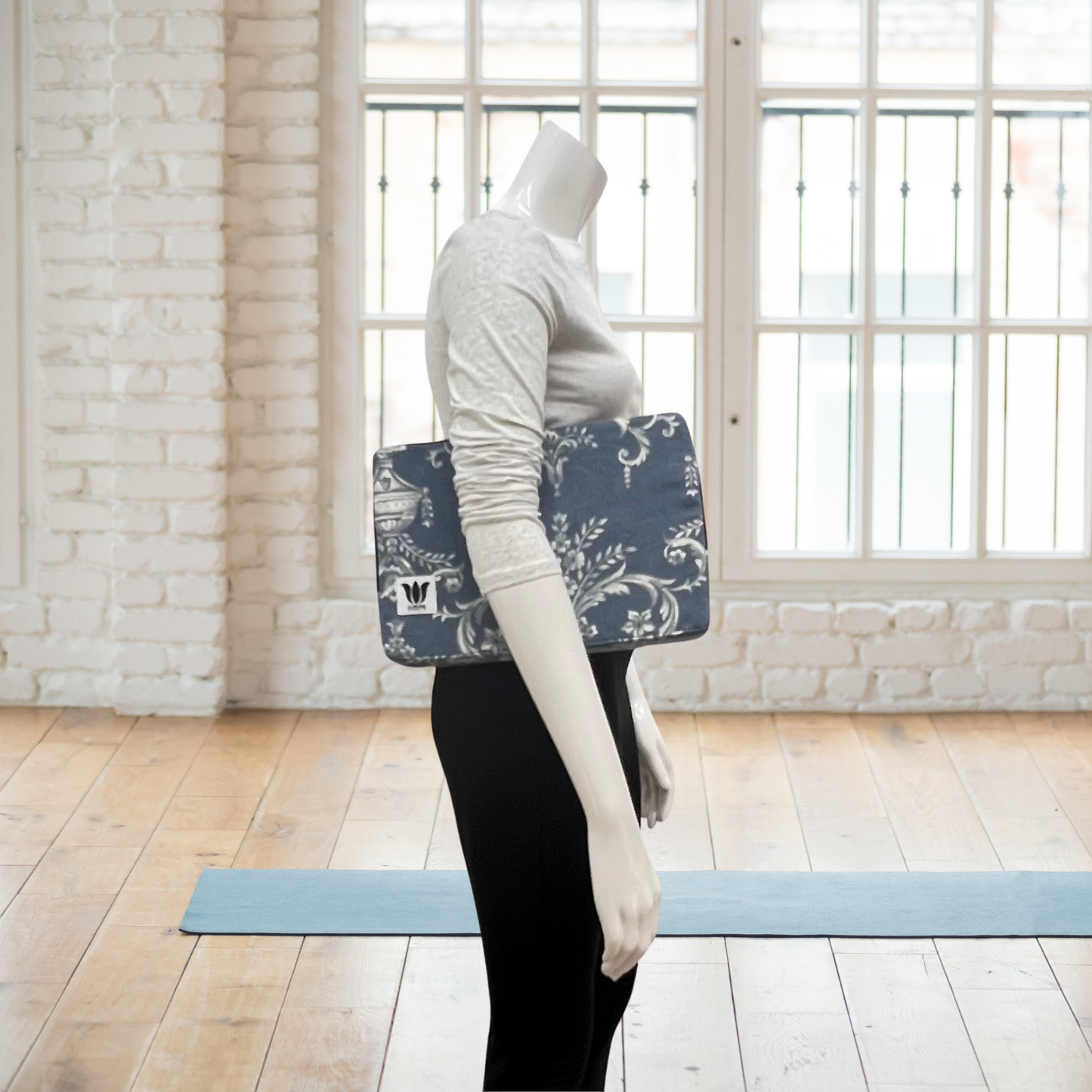 yoga pilates workout fabric covered block handcrafted in canada