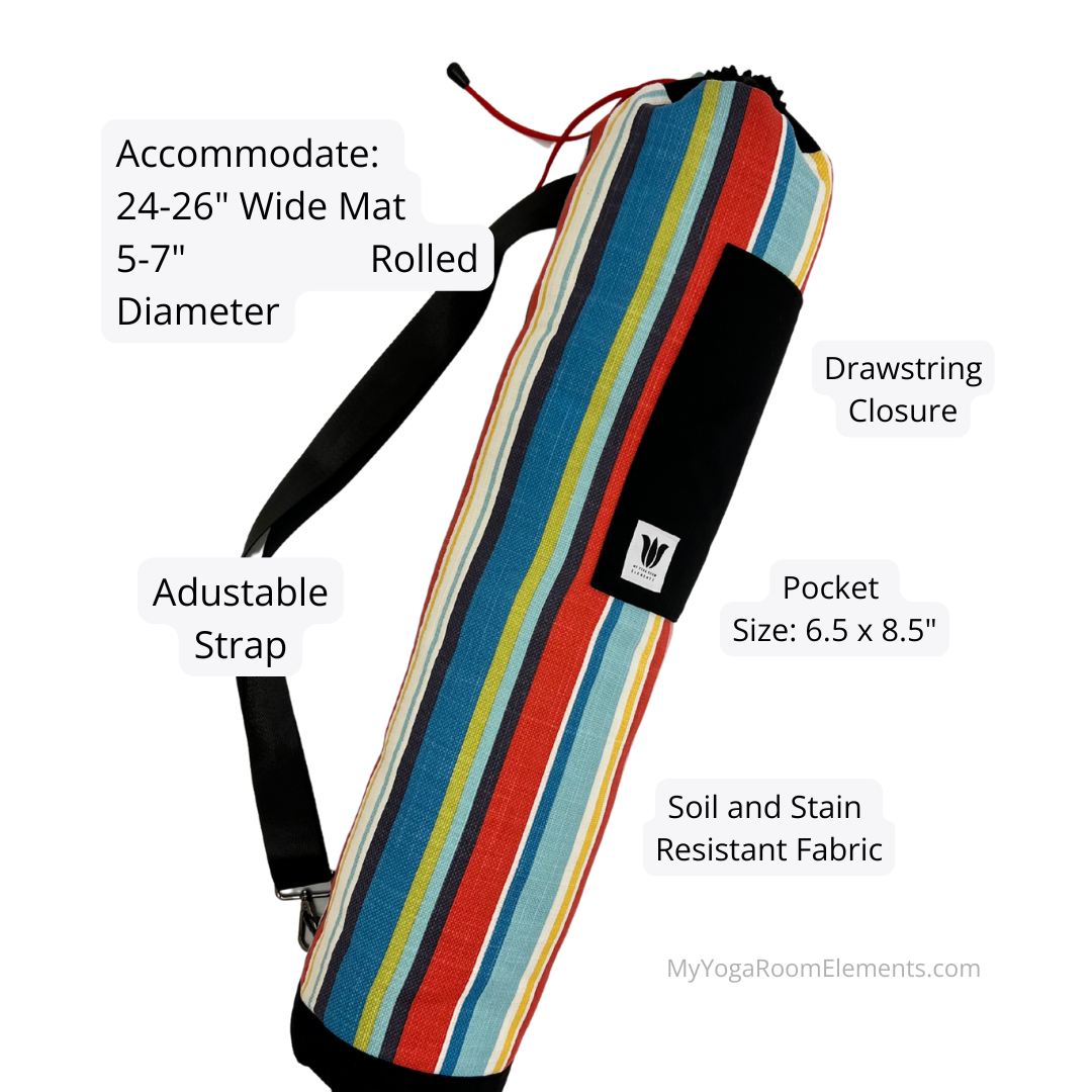 Red Zipper Yoga Mat Bag | Feldstead Stripe