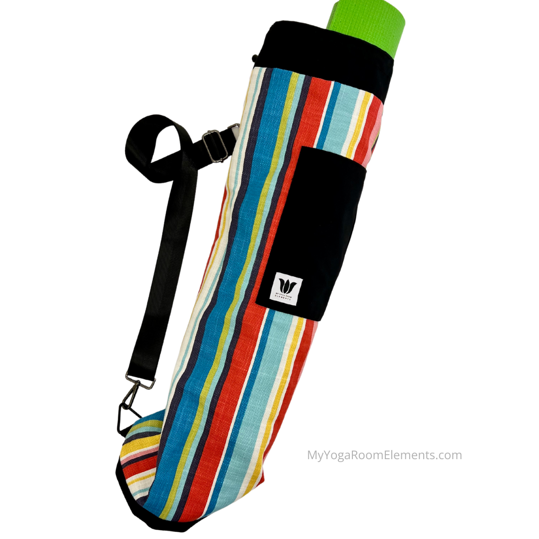 Red Zipper Yoga Mat Bag | Feldstead Stripe