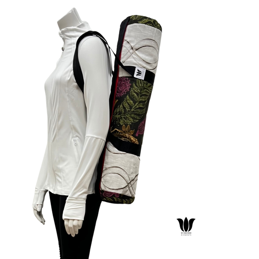 Red Zipper Yoga Mat Bag | Tapini Linen