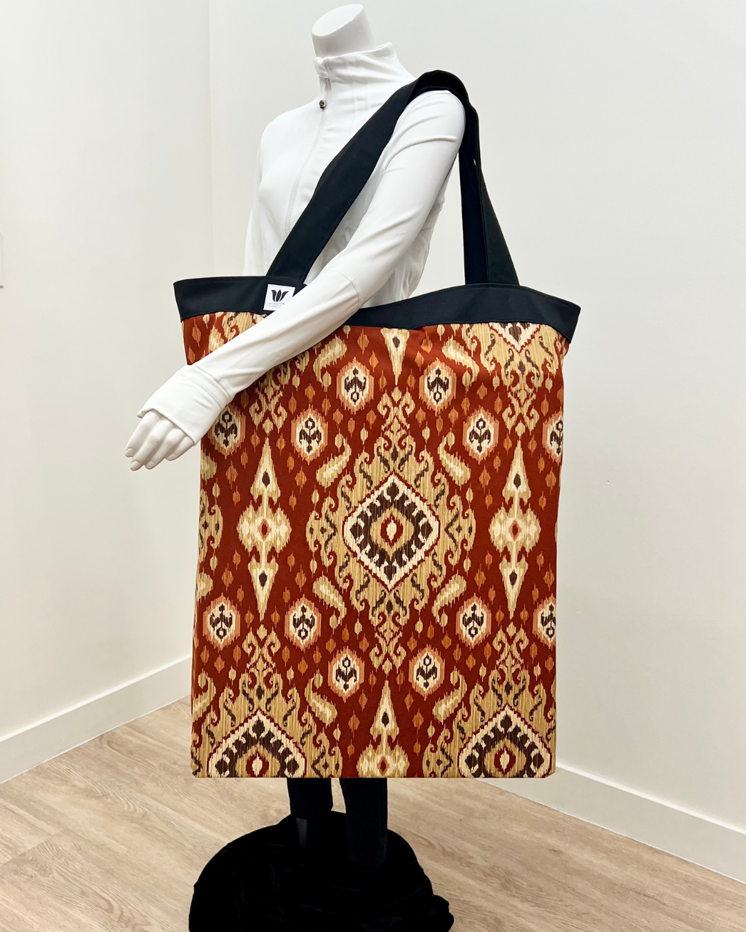 Yoga Tote | Red Ikat