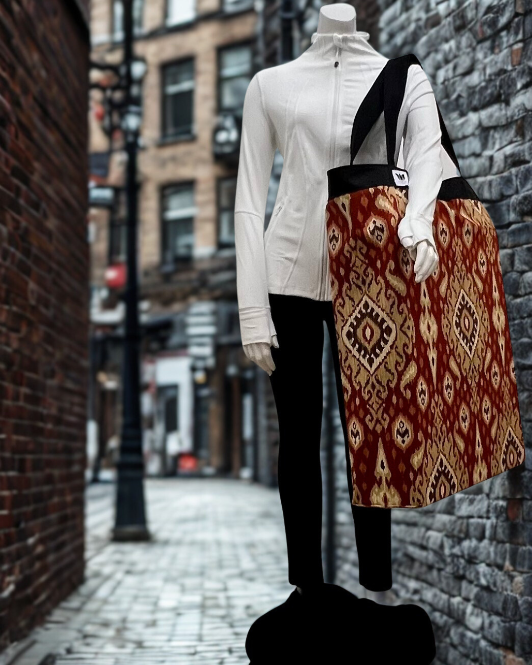 Yoga Tote | Red Ikat