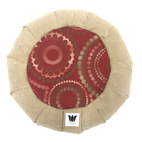Meditation Cushion | Red Modern Mandala