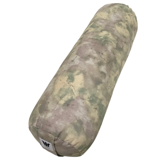round yoga bolster subtle pattern
