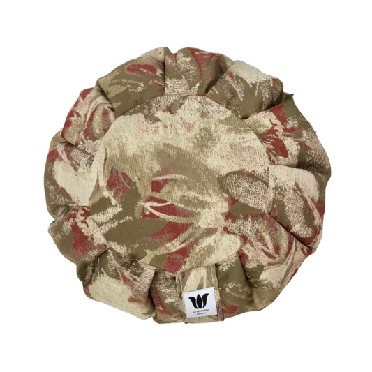 Meditation Cushion | Red Gold Floral