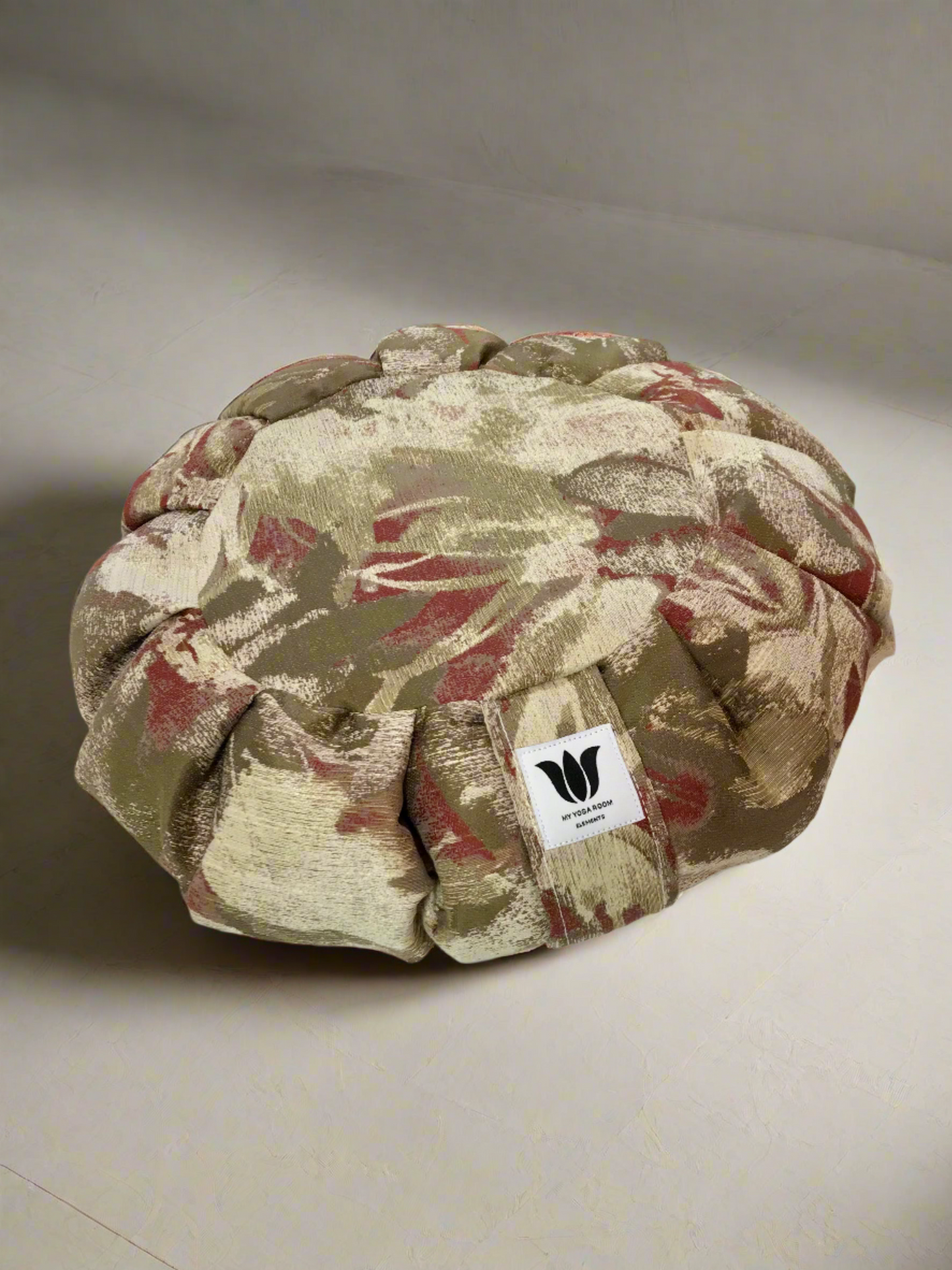 Meditation Cushion | Red Gold Floral