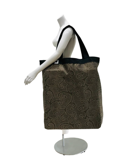 Yoga Tote | Brown Scroll