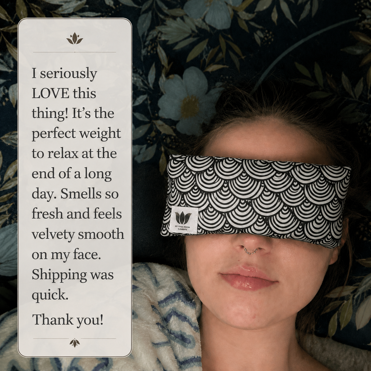 Eye Pillow | Blue White Modern