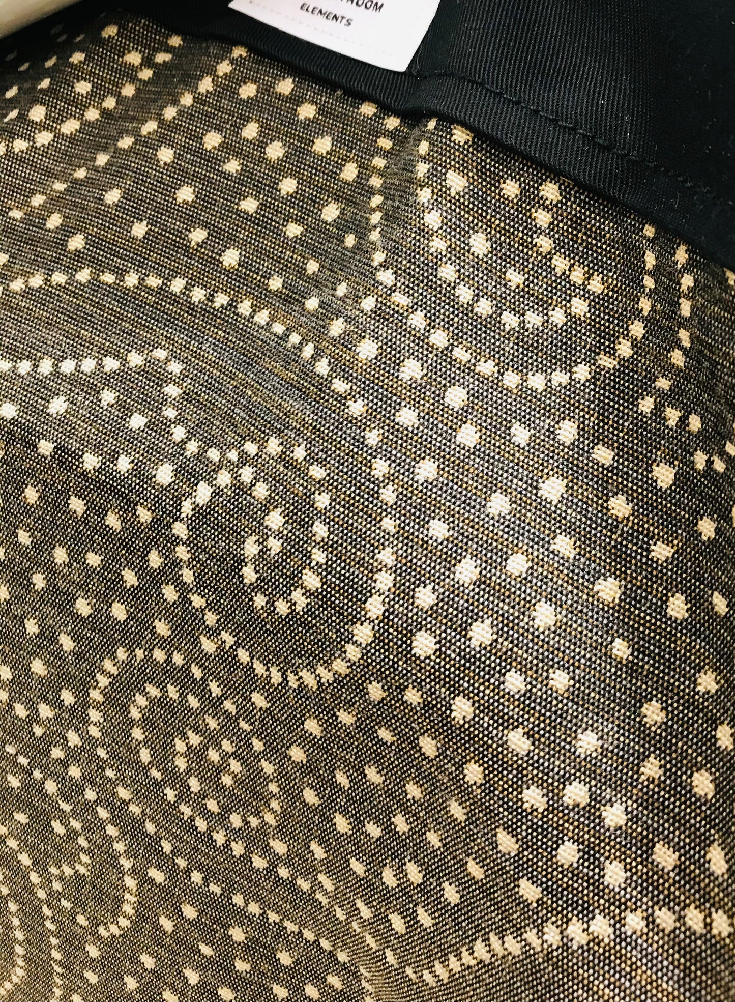 Extra Large Yoga Tote Bag in brown subtle graphic scroll print to carry and or store yoga props for yoga practice. Made in Canada by My Yoga Room Elements
