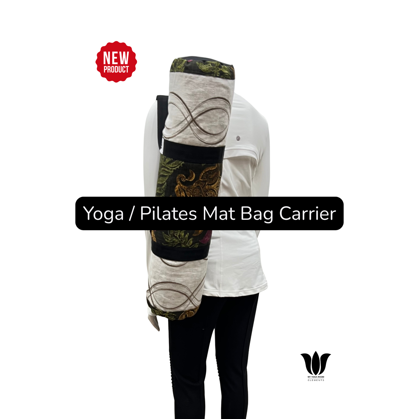 Red Zipper Yoga Mat Bag | Tapini Linen