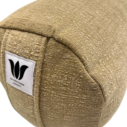 Round Yoga Bolster | Brown Plush