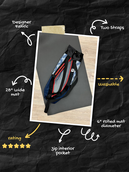 Red Zipper Yoga Mat Bag | Yucatan Azul