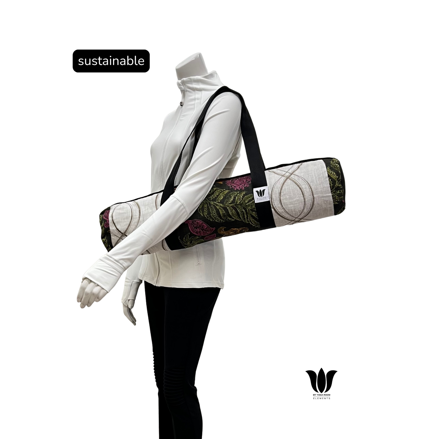 Red Zipper Yoga Mat Bag | Tapini Linen