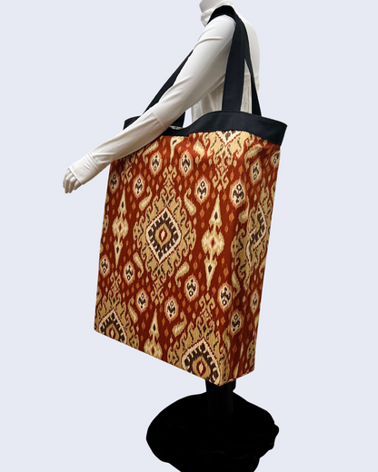 Yoga Tote | Red Ikat