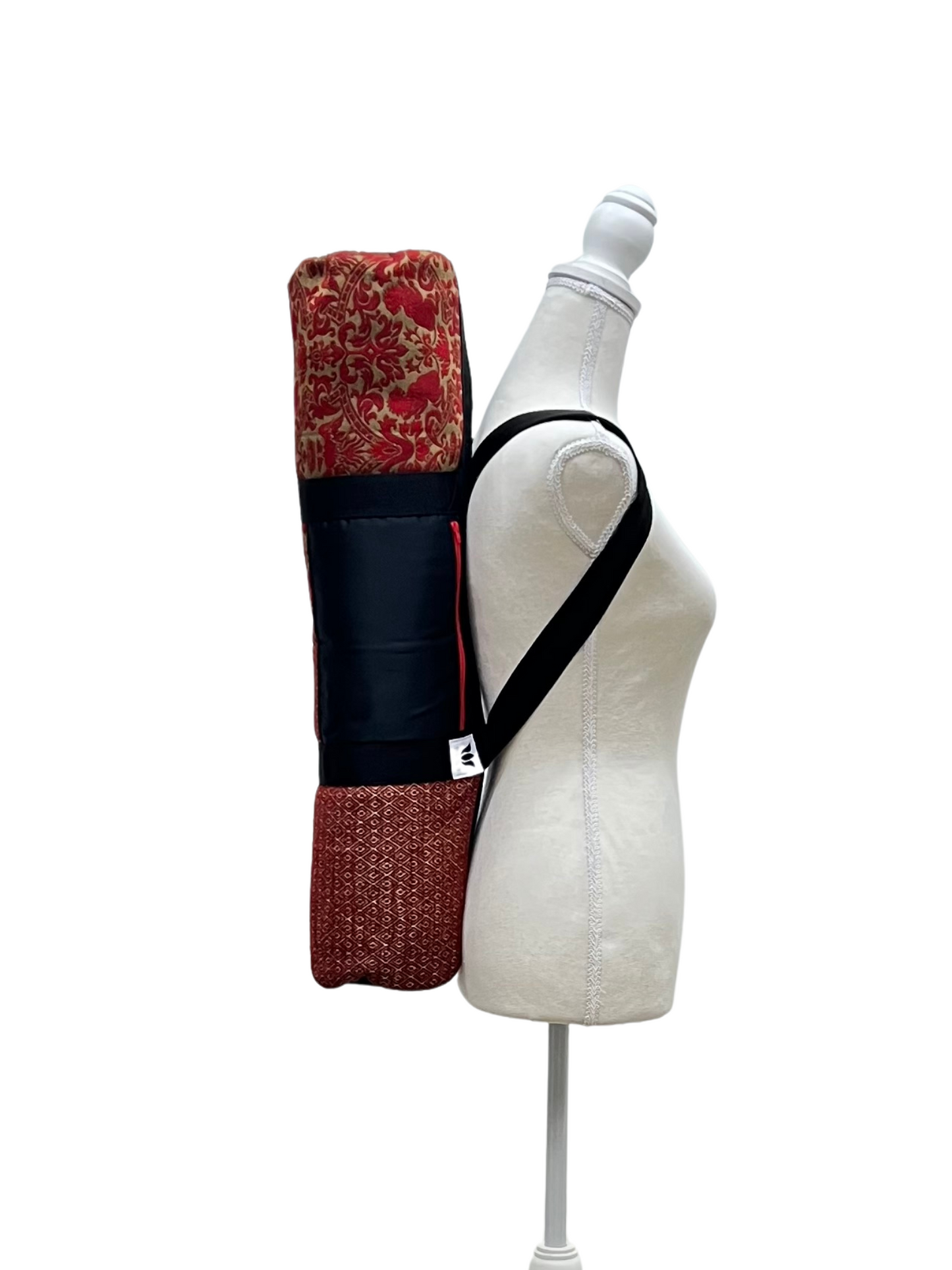 Red Zipper Yoga Mat Bag | Royal Claret