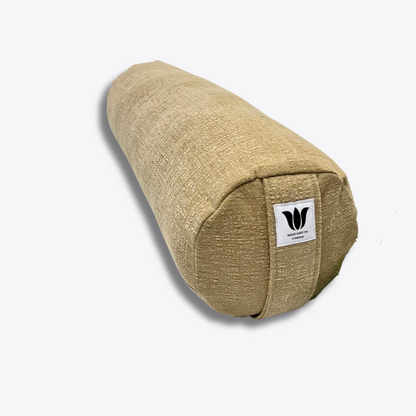 Round Yoga Bolster | Brown Plush