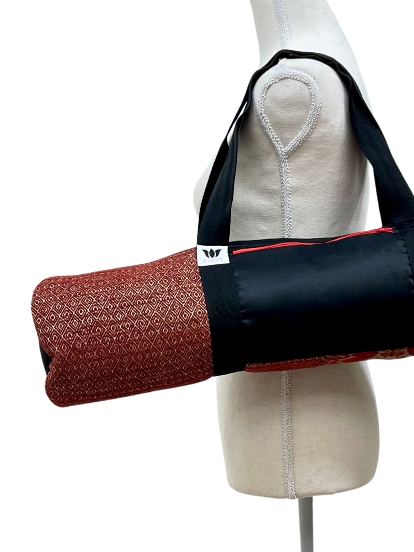 Red Zipper Yoga Mat Bag | Royal Claret