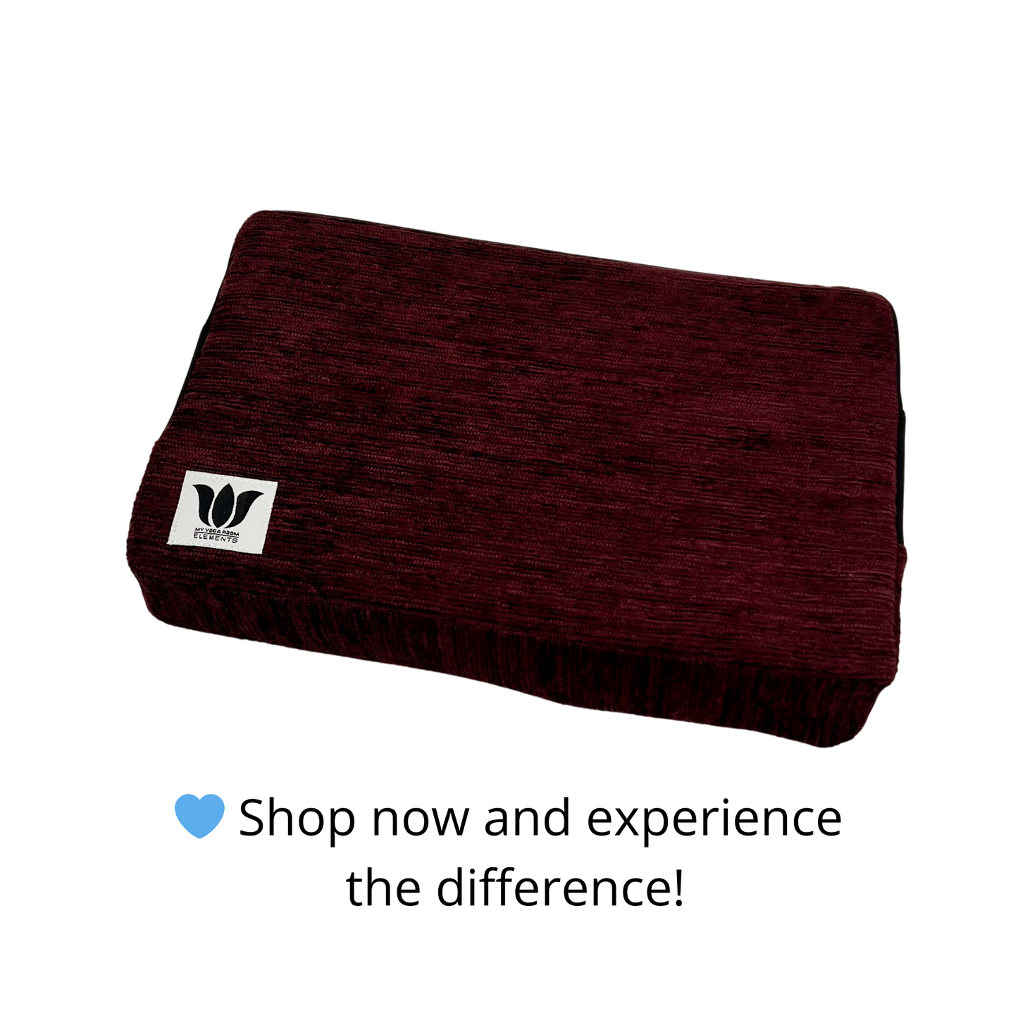 purple block with a logo on a white background