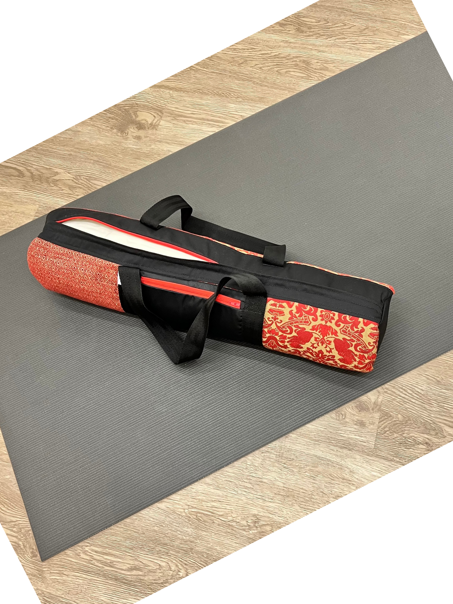 Red Zipper Yoga Mat Bag | Royal Claret