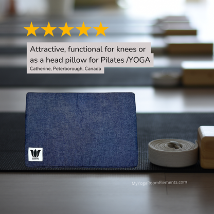 Covered Yoga Block | Blue Denim