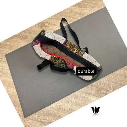 Red Zipper Yoga Mat Bag | Tapini Linen