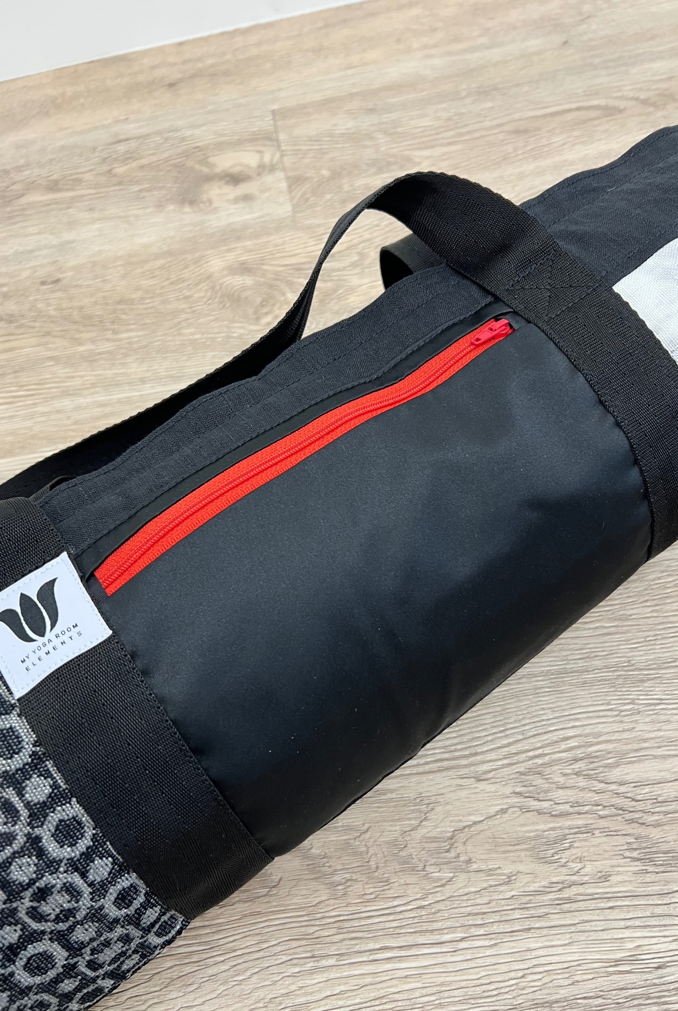 FILM NOIR - One of A Kind Signature - Yoga Mat Bag, Side Zip Closure, Fully Lined, Zipper Pocket, Web Straps, Multi Wear Yoga Bag Carrier