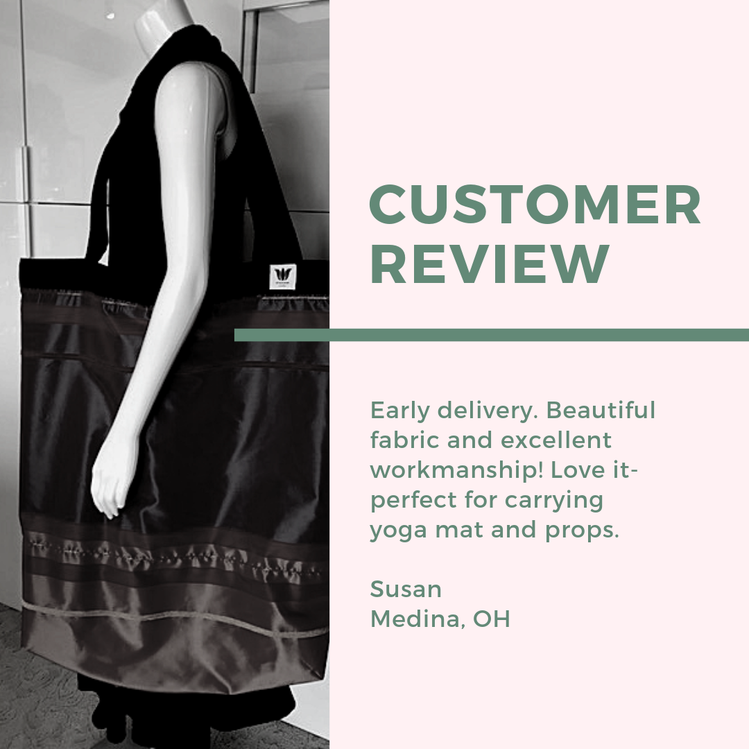 Yoga Tote | Brown Scroll