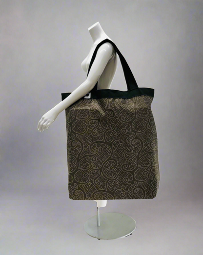 Yoga Tote | Brown Scroll