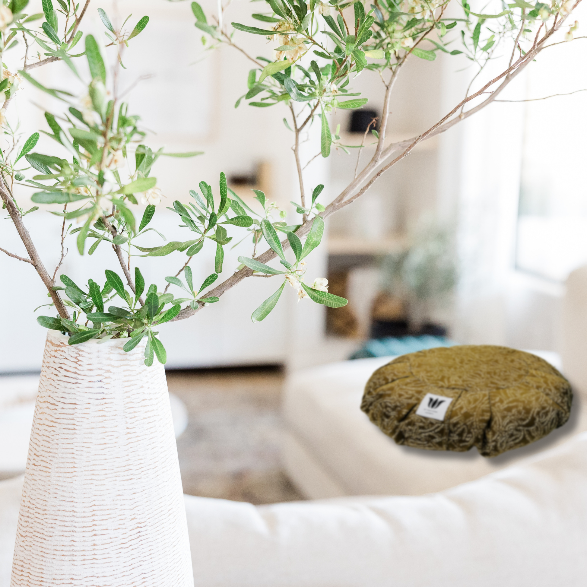 Meditation Seat Gold Script Lifestyle Image 3 My Yoga Room Elements
