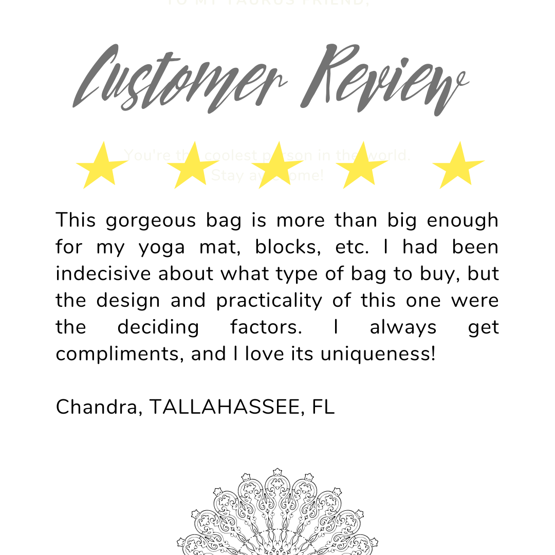 Yoga Tote | Bronze Flower