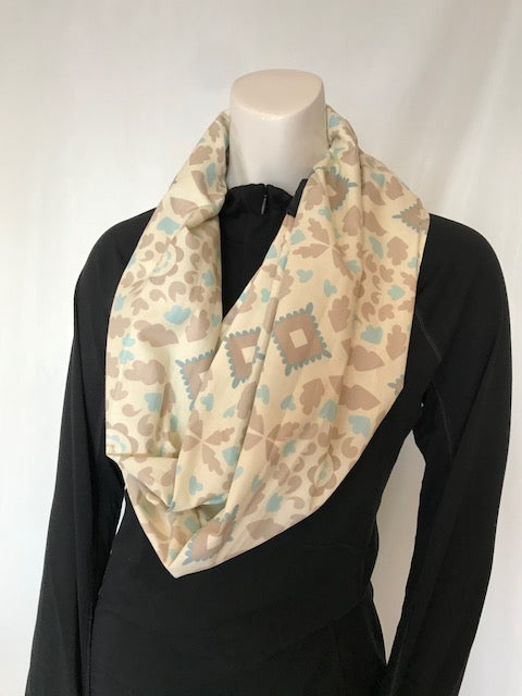 Turn your infinity scarf into a support for your meditation practice, quick snap and adjust to align the spine and sit in comfort. Created by My Yoga Room Elements and produced in Canada 