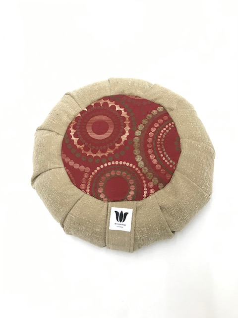 Meditation Cushion | Red Modern Mandala