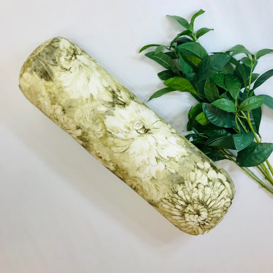 Round Yoga Bolster | Yellow Floral