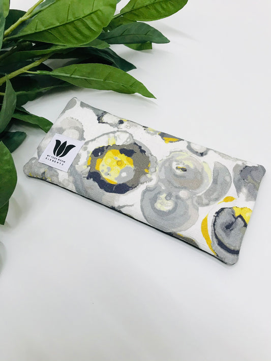 Yoga eye pillow designed by My Yoga Room Elements. Therapeutically weighted for maximum mind and body benefits. Handcrafted in Canada