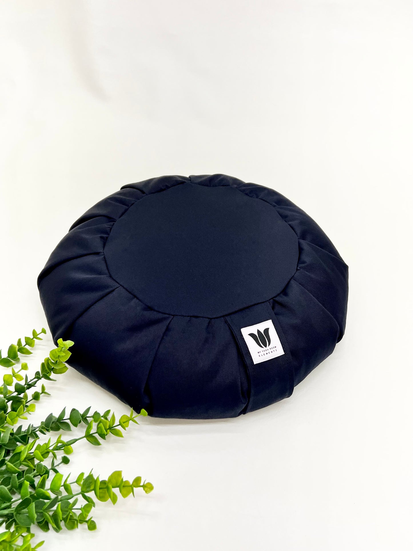 Handcrafted premium cotton canvas fabric meditation seat cushion in solid navy blue fabric. Align the spine and body in comfort to calm the monkey mind in your meditation practice. Handcrafted in Calgary, Alberta Canada