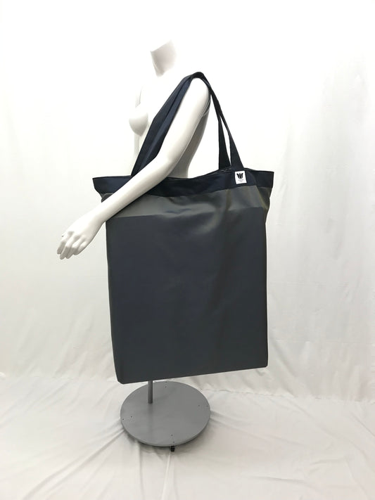 Yoga Tote in subtle iridescent blue fabric to carry and or store yoga props for yoga practice. Made in Canada by My Yoga Room Elements