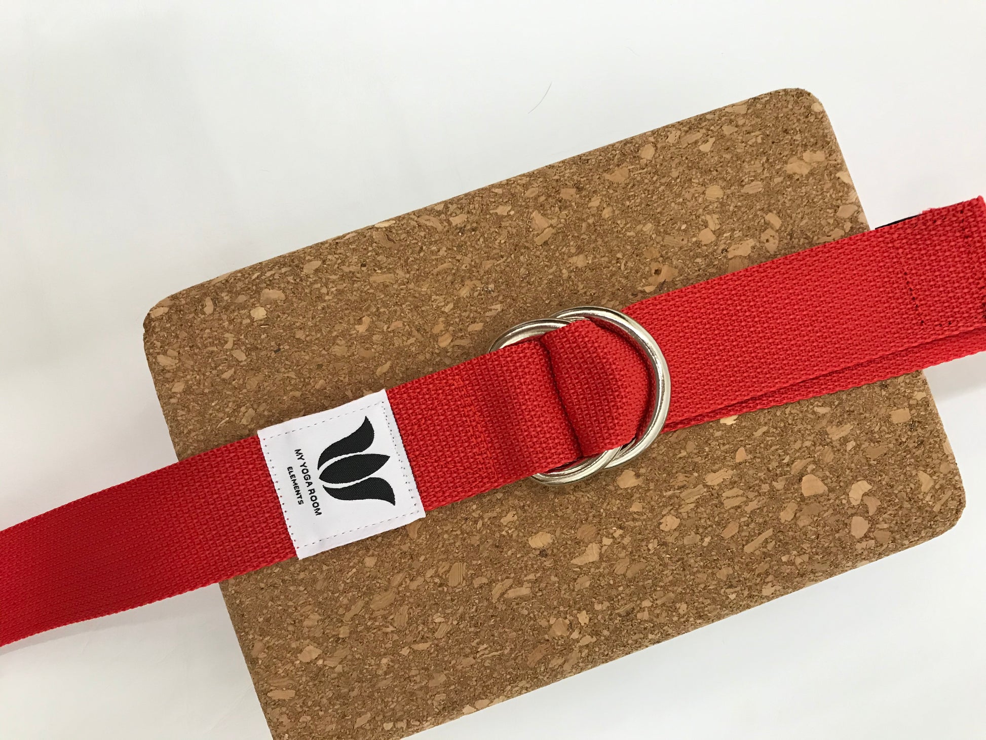 Wide yoga strap with sturdy metal d ring closure, made in canada by My Yoga Room Elements